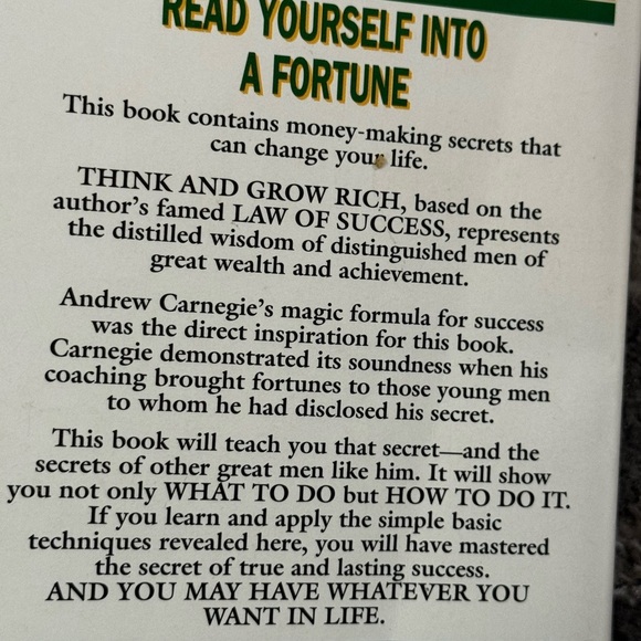 Think & Grow Rich Book by Napoleon Hill - Picture 2 of 2